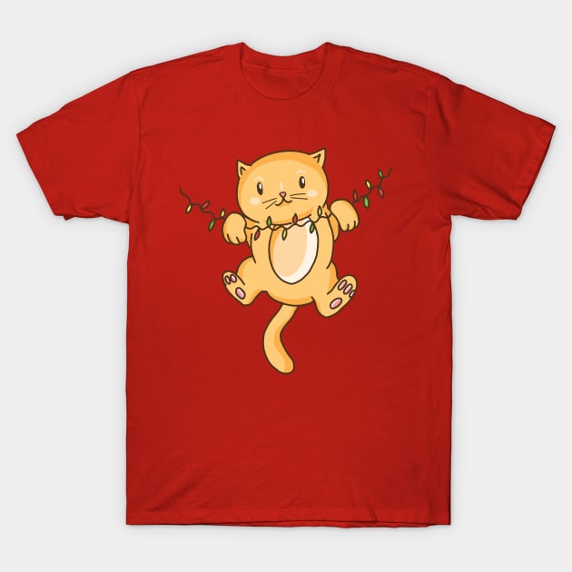 Kitty Christmas T-Shirt by Threadded